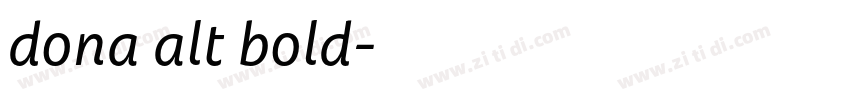 dona alt bold字体转换